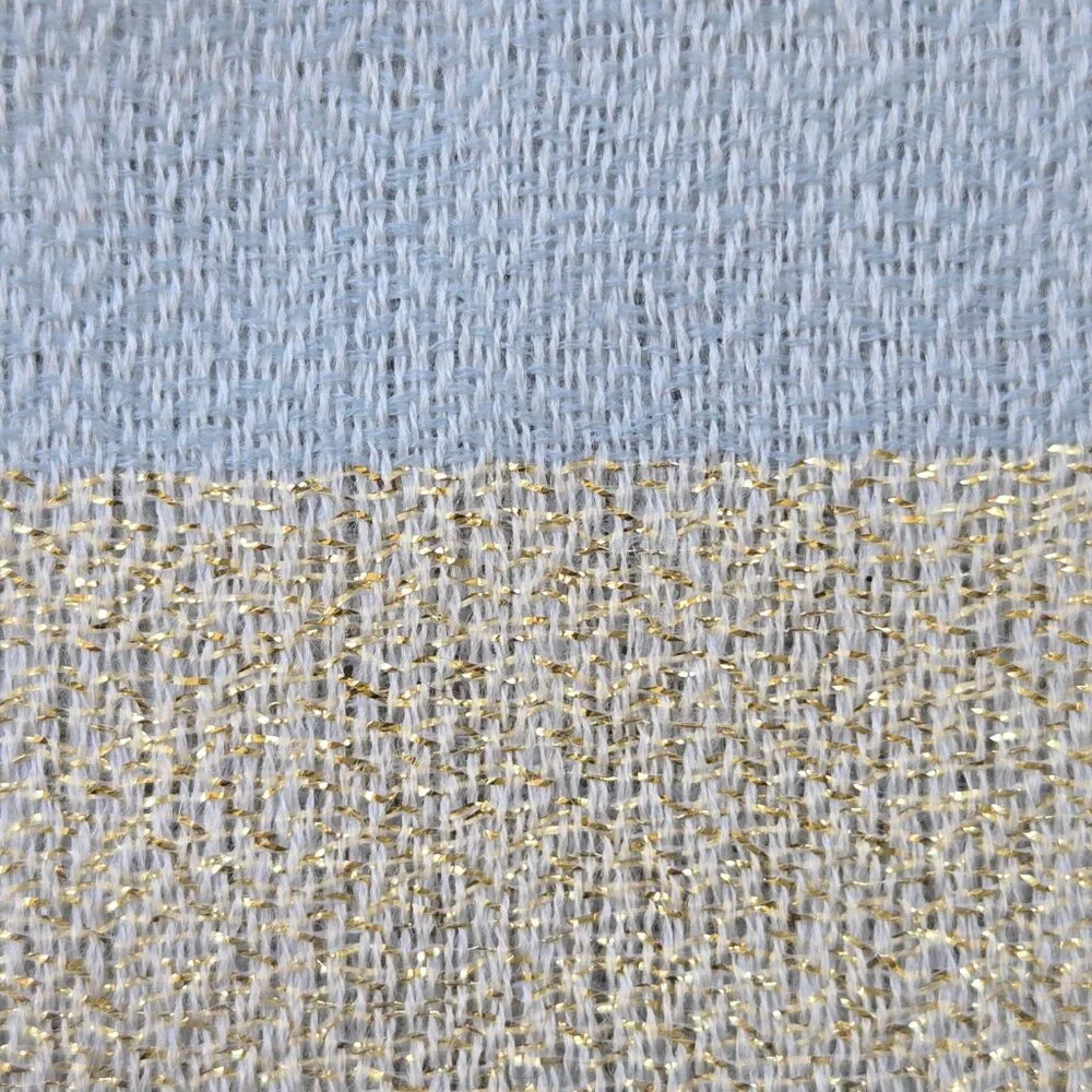 NWOT Cashmere Scarf GOLD & Blue
